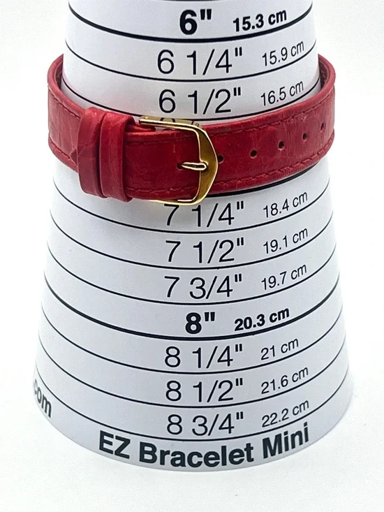 Vintage Palette Paint Quartz Watch with Red Leather Strap - Picture 9 of 13